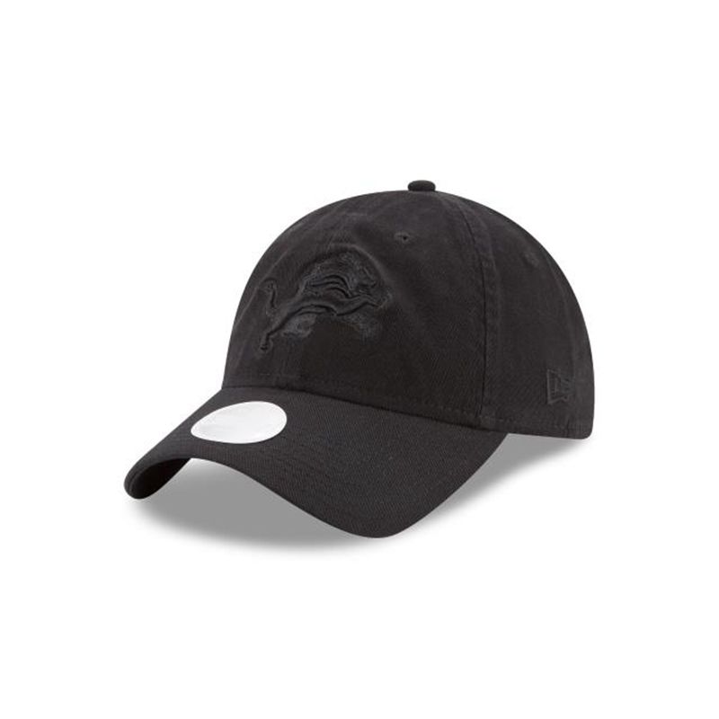 NFL Detroit Lions Womens Core Classic 9Twenty Adjustable (BPZ5731) - Black New Era Caps